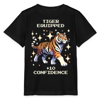 Tiger Loadout: +10 Confidence | Tiger - Stanley/Stella MINI CREATOR Kids’ T-Shirt - black - Front - Mikhail (115cm)