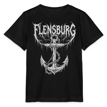 Flensburg – Extreme Metal Stadtmotiv - Stanley/Stella Kinder T-Shirt MINI CREATOR  - Schwarz - Vorne - Mikhail (115cm)