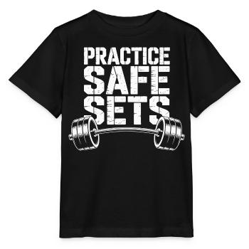 Practice safe sentences - Stanley/Stella MINI CREATOR Kids’ T-Shirt - black - Front - Mikhail (115cm)