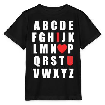 Valentine's Day Design – Romantic Gift Love - Stanley/Stella MINI CREATOR Kids’ T-Shirt - black - Front - Mikhail (115cm)