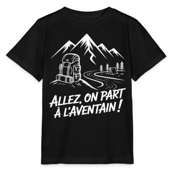 Adventure Backpacking Hiking - Stanley/Stella MINI CREATOR Kids’ T-Shirt - black - Front - Mikhail (115cm)