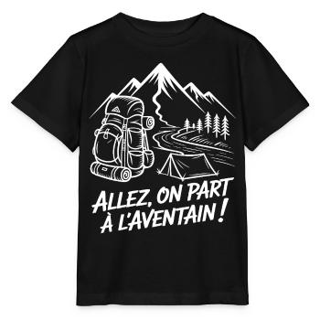 Adventure Backpacking Hiking - Stanley/Stella MINI CREATOR Kids’ T-Shirt - black - Front - Mikhail (115cm)