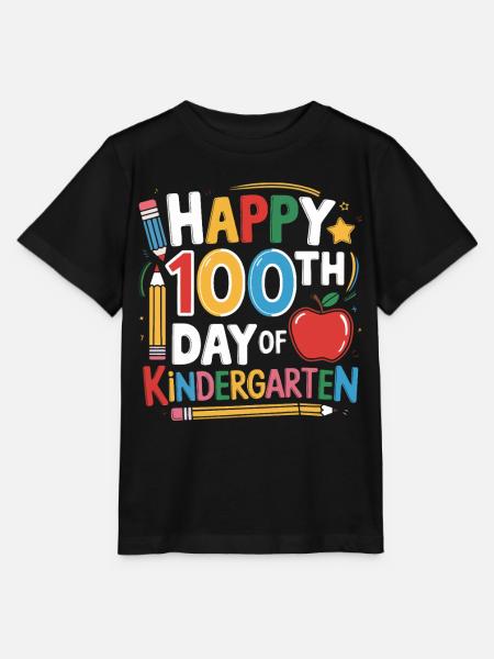 100 Tage Kindergarten Jubel - Stanley/Stella Kinder T-Shirt MINI CREATOR  - Schwarz