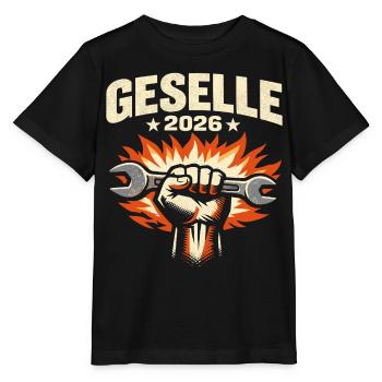 Journeyman 2026 journeyman's examination passed - Stanley/Stella MINI CREATOR Kids’ T-Shirt - black - Front - Mikhail (115cm)