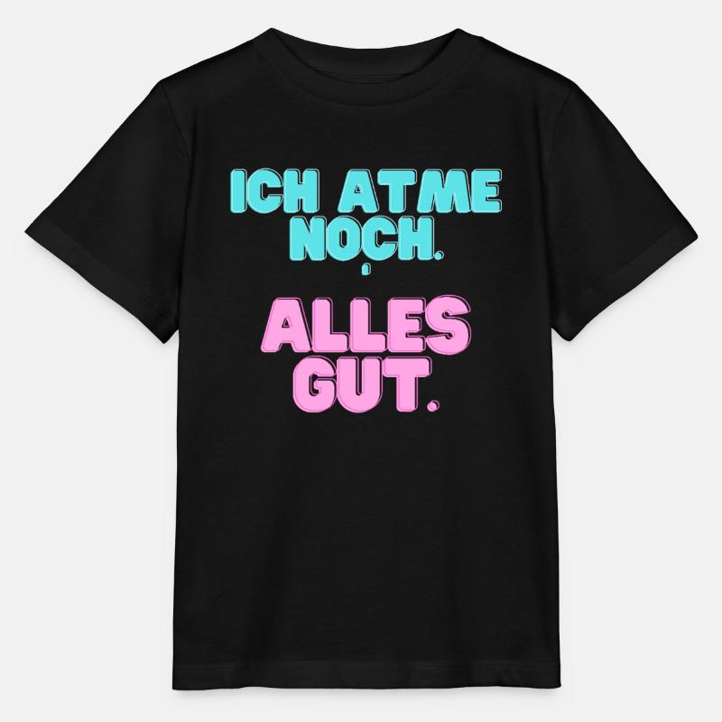 Ich_atme_noch - Stanley/Stella Kinder T-Shirt MINI CREATOR  - Schwarz