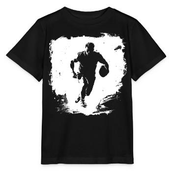 Rugby Streetart - Stanley/Stella Kinder T-Shirt MINI CREATOR  - Schwarz - Vorne - Mikhail (115cm)