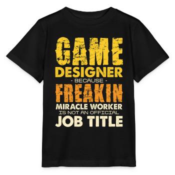 Game Designer Wunderwerker - Stanley/Stella MINI CREATOR Kids’ T-Shirt - black - Front - Mikhail (115cm)