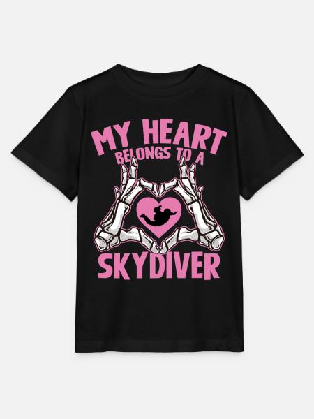 Mein Herz gehört dem Skydiver - Stanley/Stella Kinder T-Shirt MINI CREATOR - Schwarz