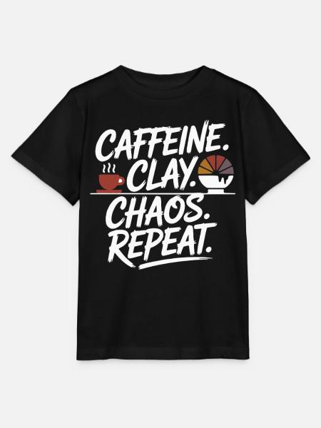 Caffeine Clay Chaos Repeat Design - Stanley/Stella Kinder T-Shirt MINI CREATOR  - Schwarz