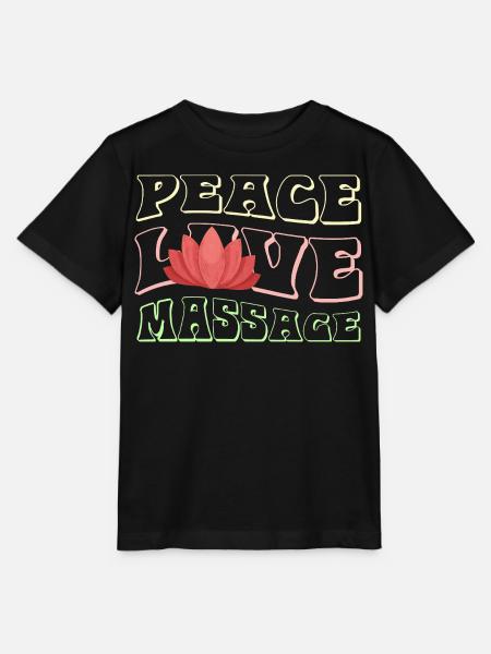 Frieden Liebe Massage Lotus - Stanley/Stella Kinder T-Shirt MINI CREATOR  - Schwarz