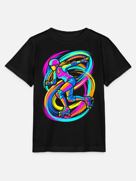 Rollschuhläuferin - Stanley/Stella Kinder T-Shirt MINI CREATOR - Schwarz