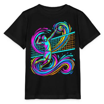 Volley-ball - T-shirt bio MINI CREATOR Stanley/Stella Enfant - noir - Devant - Mikhail (115cm)