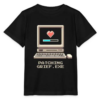 Patch Grief | Undertaker Irony - Stanley/Stella MINI CREATOR Kids’ T-Shirt - black - Front - Mikhail (115cm)