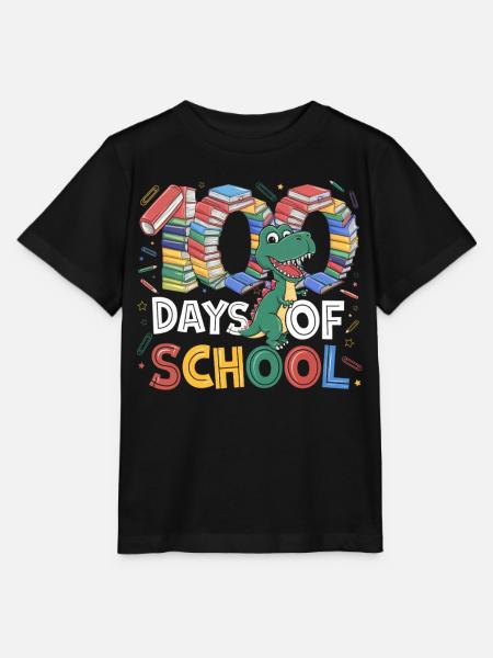 Dino Lernspaß Days of School - Stanley/Stella Kinder T-Shirt MINI CREATOR  - Schwarz