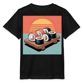 sushi - T-shirt bio MINI CREATOR Stanley/Stella Enfant - noir - Devant - Mikhail (115cm)