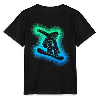 Snowboard Snowboarder Snowboarding - T-shirt bio MINI CREATOR Stanley/Stella Enfant - noir - Devant - Mikhail (115cm)