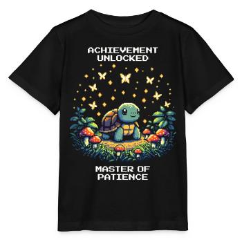 Patience Unlocked | Turtle - Stanley/Stella MINI CREATOR Kids’ T-Shirt - black - Front - Mikhail (115cm)