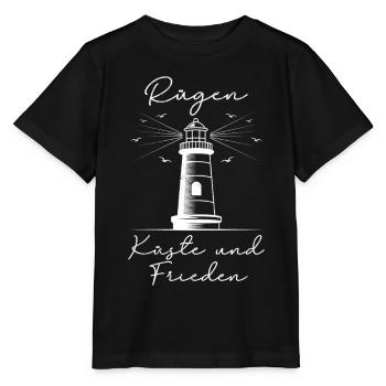 Island RÜGEN COAST AND PEACE Lighthouse Fun - Stanley/Stella MINI CREATOR Kids’ T-Shirt - black - Front - Mikhail (115cm)