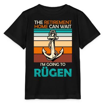 Retraités MAISON DE RETRAITE PEUT ATTENDRE : FERRY POUR RÜGEN - T-shirt bio MINI CREATOR Stanley/Stella Enfant - noir - Devant - Mikhail (115cm)