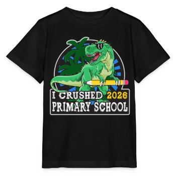 Last Day Of Primary School Graduation 2026 T-Rex - Stanley/Stella MINI CREATOR Kids’ T-Shirt - black - Front - Mikhail (115cm)