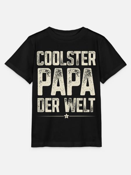 Coolster Papa Der Welt - Stanley/Stella Kinder T-Shirt MINI CREATOR  - Schwarz