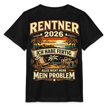 Pensions cadeaux d’adieu 2026 - T-shirt bio MINI CREATOR Stanley/Stella Enfant - noir - Devant - Mikhail (115cm)