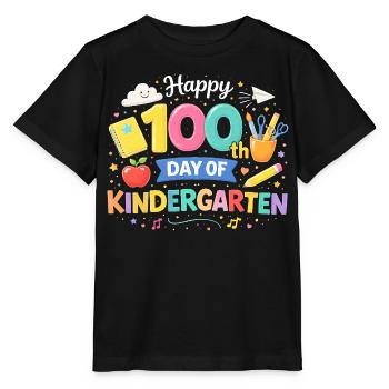 100. Tag Kindergarten Jubel - Stanley/Stella Kinder T-Shirt MINI CREATOR  - Schwarz - Vorne - Mikhail (115cm)
