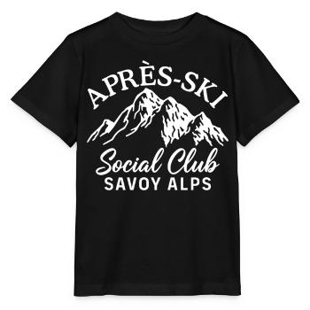 Après Ski Social Club Savoy Alps Skiing - Stanley/Stella MINI CREATOR Kids’ T-Shirt - black - Front - Mikhail (115cm)
