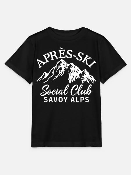 Après Ski Club Social Savoie Alps Ski - T-shirt bio MINI CREATOR Stanley/Stella Enfant - noir