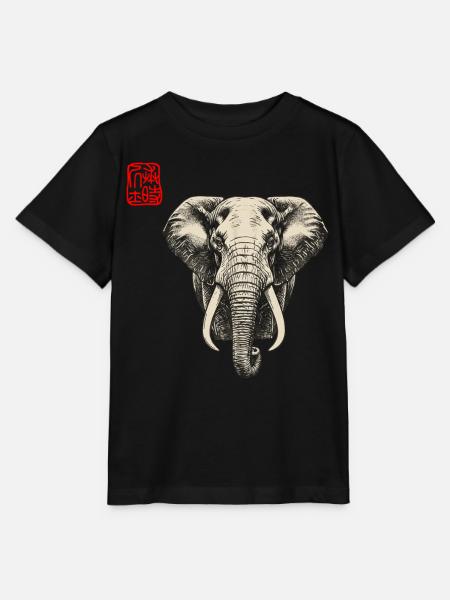 Elefant Asiatisch - Stanley/Stella Kinder T-Shirt MINI CREATOR  - Schwarz