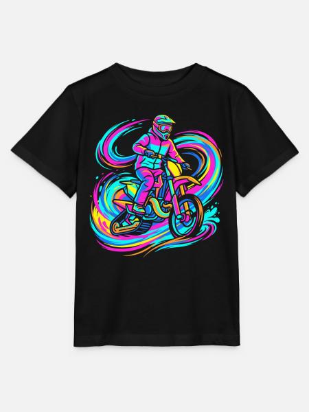 Motocross Fahrer - Stanley/Stella Kinder T-Shirt MINI CREATOR - Schwarz
