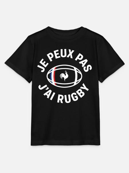Französischer Rugby-Hahn – Ich kann nicht - Stanley/Stella Kinder T-Shirt MINI CREATOR - Schwarz