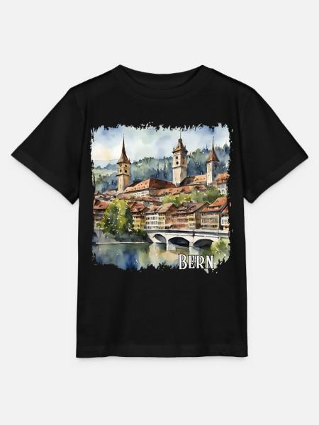 Bern Aquareell, Bern Schweiz - Stanley/Stella Kinder T-Shirt MINI CREATOR - Schwarz