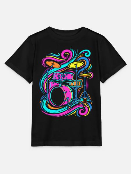 Schlagzeug - Stanley/Stella Kinder T-Shirt MINI CREATOR  - Schwarz