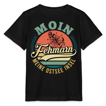Vacances en mer Baltique MOIN FEHMARN MON ÎLE DE LA MER BALTIQUE - T-shirt bio MINI CREATOR Stanley/Stella Enfant - noir - Devant - Mikhail (115cm)