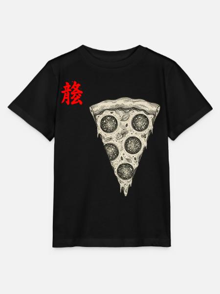 Pizza Asiatisch - Stanley/Stella Kinder T-Shirt MINI CREATOR  - Schwarz