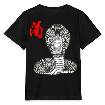 Cobra Asiatisch - Stanley/Stella Kinder T-Shirt MINI CREATOR  - Schwarz - Vorne - Mikhail (115cm)