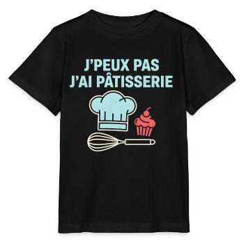 J’peux pas j’ai pâtisserie - T-shirt bio MINI CREATOR Stanley/Stella Enfant - noir - Devant - Mikhail (115cm)