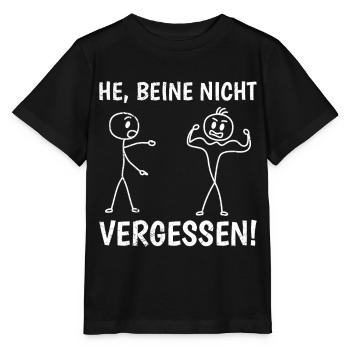 Les jambes de bonhomme allumette n’oublient pas les choses amusantes - T-shirt bio MINI CREATOR Stanley/Stella Enfant - noir - Devant - Mikhail (115cm)