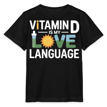 Naturopath Vitamin D Love Language Professional  - Stanley/Stella MINI CREATOR Kids’ T-Shirt - black - Front - Mikhail (115cm)