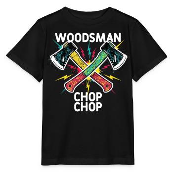 Woodsman Chop Chop Haches Camping - T-shirt bio MINI CREATOR Stanley/Stella Enfant - noir - Devant - Mikhail (115cm)