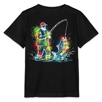 Fisherman Legend Fisherman Fish - Stanley/Stella MINI CREATOR Kids’ T-Shirt - black - Front - Mikhail (115cm)