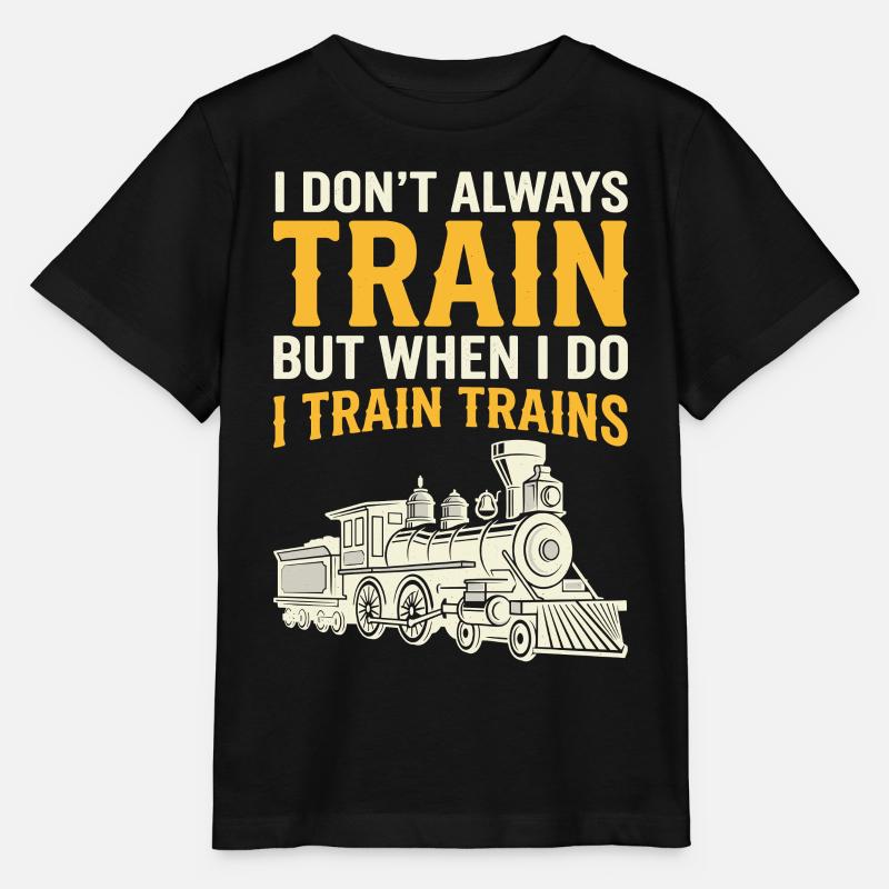 I Train Trains Dampflok Wortwitz - Stanley/Stella Kinder T-Shirt MINI CREATOR  - Schwarz