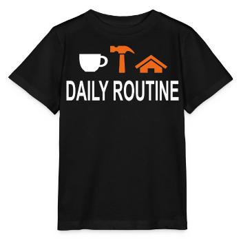 Daily Routine, Daily Routine, Work Can Wait - Stanley/Stella MINI CREATOR Kids’ T-Shirt - black - Front - Mikhail (115cm)