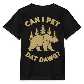 Puis-je caresser ce chien, randonnée, randonnée - T-shirt bio MINI CREATOR Stanley/Stella Enfant - noir - Devant - Mikhail (115cm)