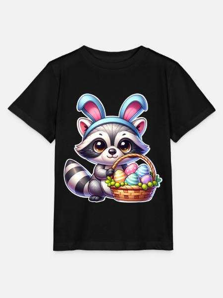 Ostern Waschbär - Stanley/Stella Kinder T-Shirt MINI CREATOR  - Schwarz