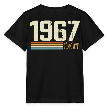 Février 1967 - Février 1967 Anniversaire 1967 - T-shirt bio MINI CREATOR Stanley/Stella Enfant - noir - Devant - Mikhail (115cm)