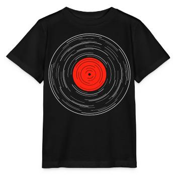 Travail sur la ligne d’albums vinyles - T-shirt bio MINI CREATOR Stanley/Stella Enfant - noir - Devant - Mikhail (115cm)