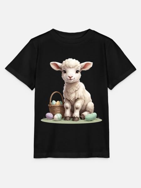 Pastell Lamm mit Ostereiern - Stanley/Stella Kinder T-Shirt MINI CREATOR  - Schwarz