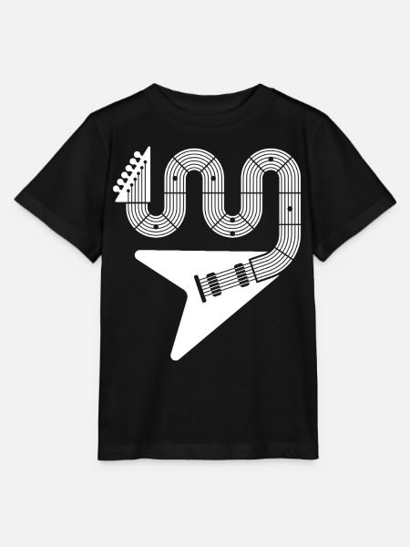 Abstrakte E-Gitarre - Stanley/Stella Kinder T-Shirt MINI CREATOR  - Schwarz
